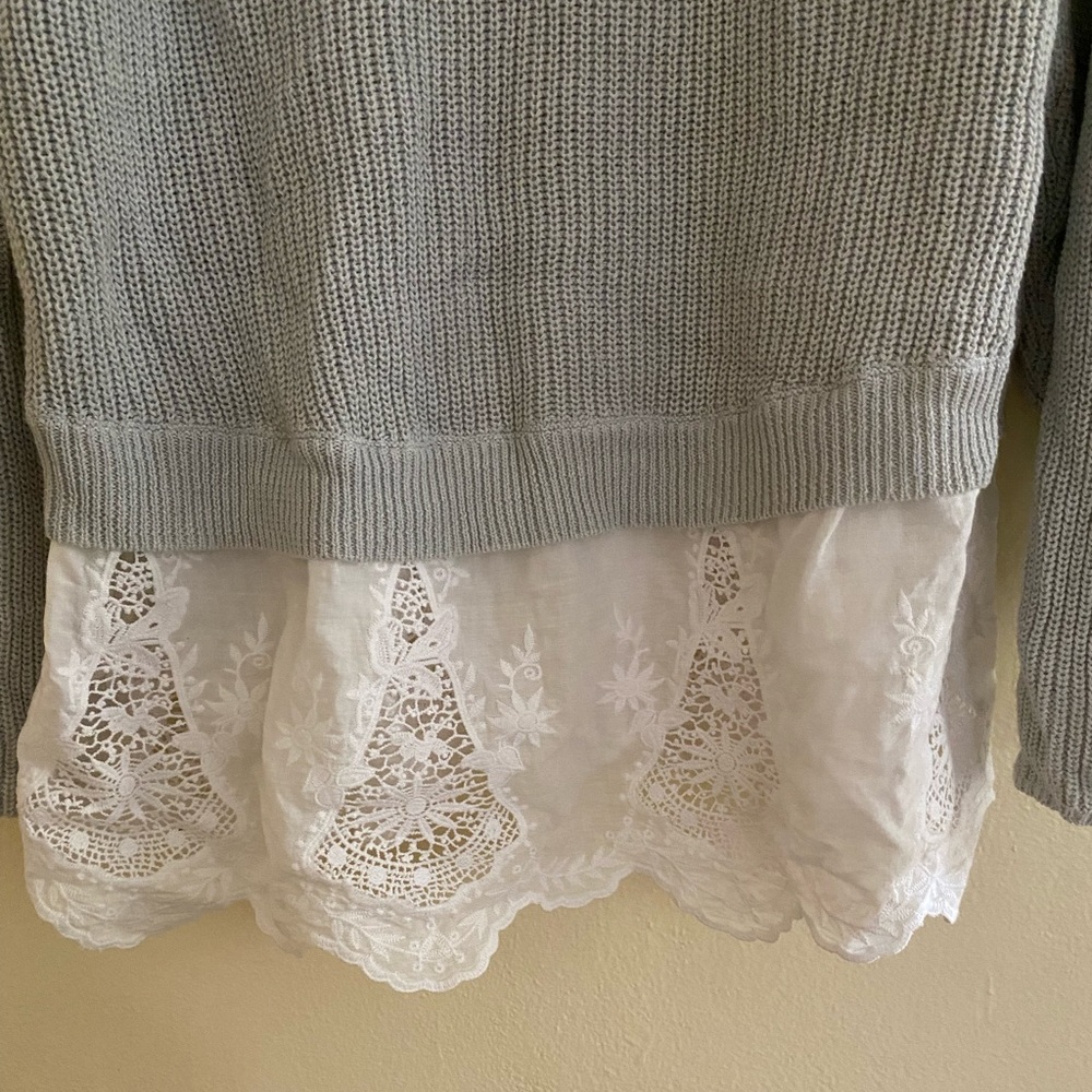 Cato oversized Sweater with Lace bottom Size 18 / 20W - Picture 4 of 9